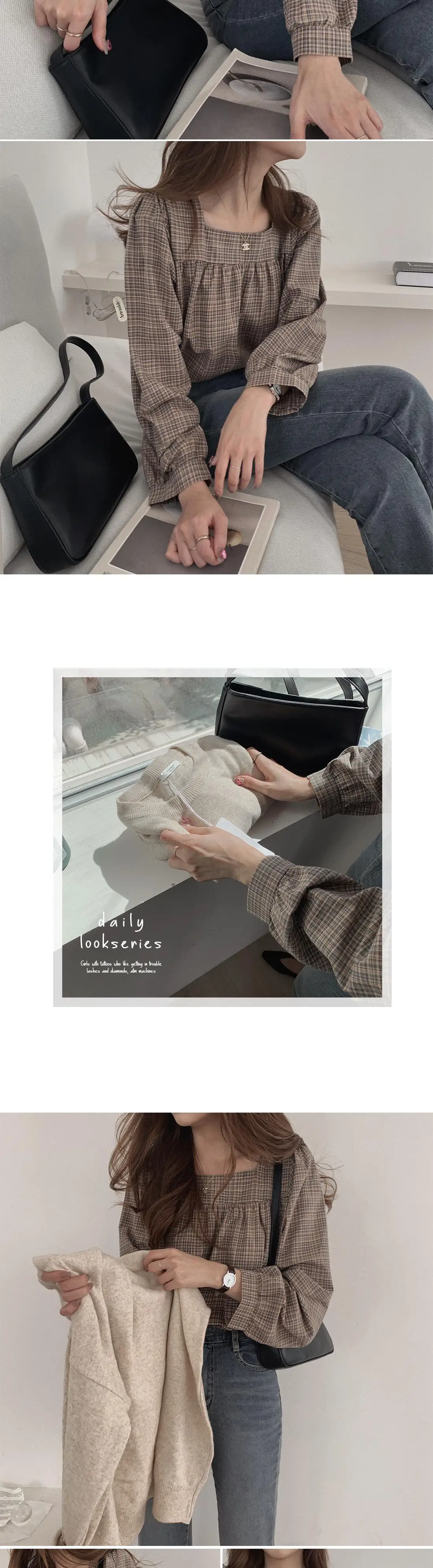 Plaid New Womens Blouses Summer Tops Femme Casual Women Shirt Long Sleeve Cotton Girls women Blouse New Blusas Solid Loose