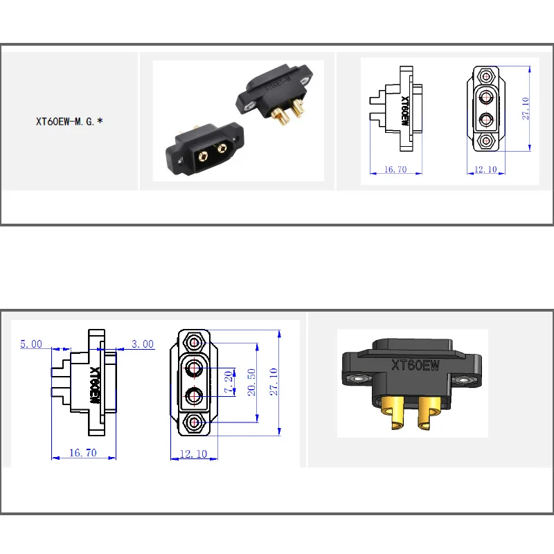 1/2/5PCS Amass XT60EW-M Black Mountable XT60E Male Plug Connector for RC Drone Aircraft FPV Racing Drone 11 Hce69f2a40b9543f99000da64ff74b9cbD 1/2/5PCS Amass XT60EW-M Black Mountable XT60E Male Plug Connector for RC Drone Aircraft FPV Racing Drone