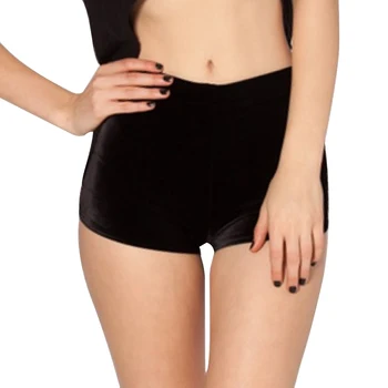 

High Waist Sports Casual Velvet Dance Outdoor Soft Workout Slim Fit Elastic Gymnastics Women Shorts Solid Stretchy