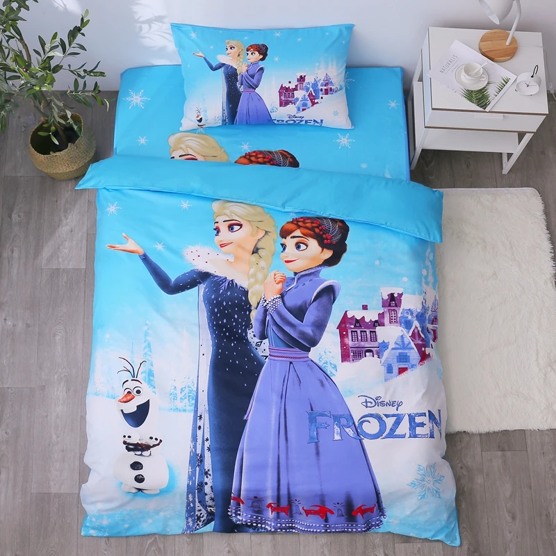 Cartoon Blue Frozen 2 Princess Elsa Anna Bedding Set Children S Kids Duvet Ebay