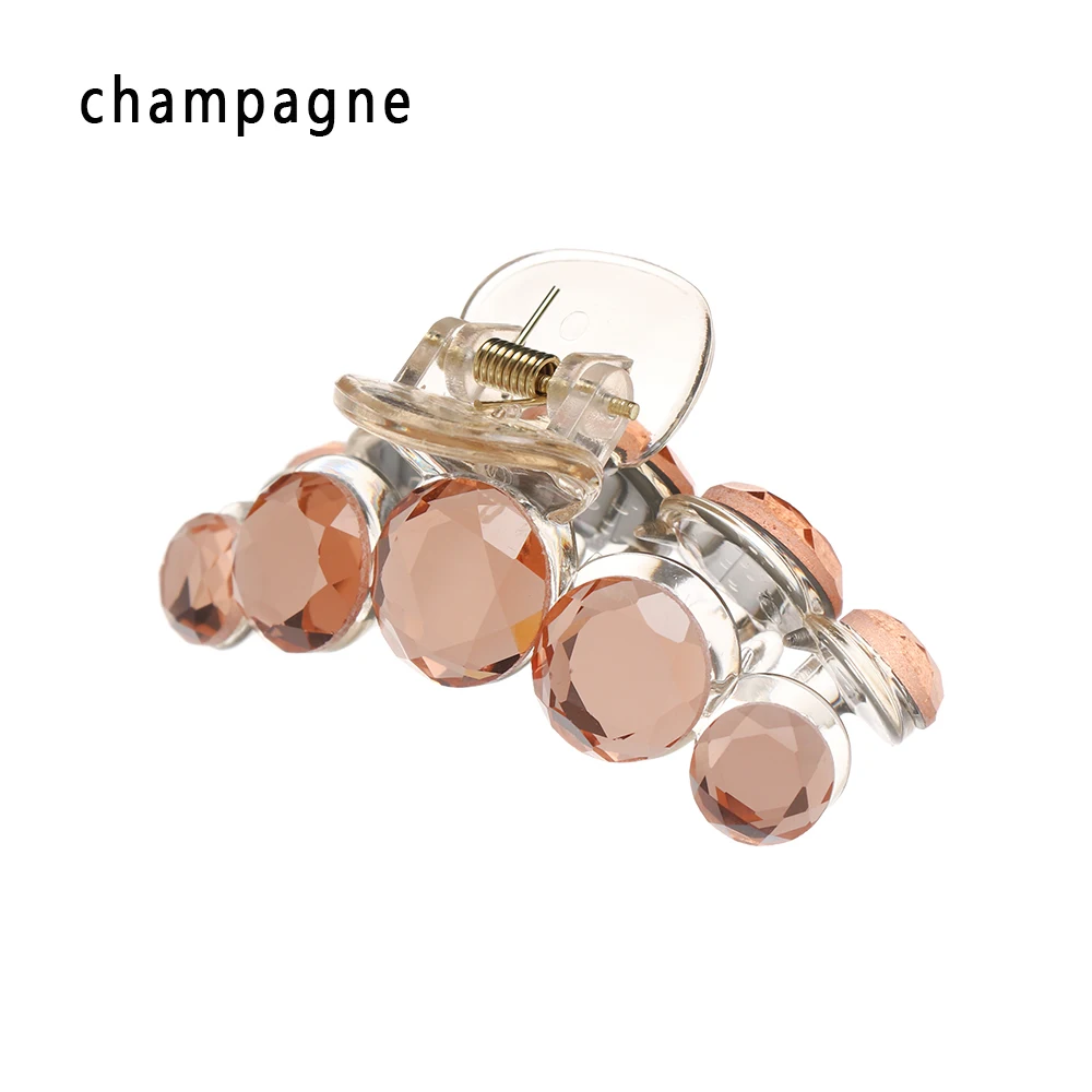 champagne 04 1 шт., новинка года, заколка-краб для волос из кристаллов, для женщин и девочек, жемчужная заколка со стразами, милые аксессуары для волос - Цвет: champagne 04