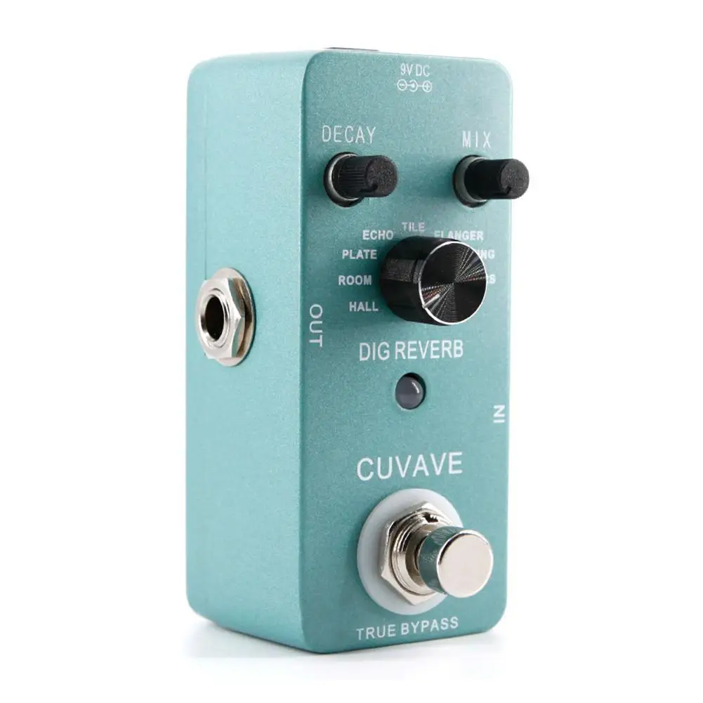 

DIG реверберации гитарный эффект педали с 9 типами реверберации True Bypass Effects Stompbox цифровой аудио процессор для электрогитары