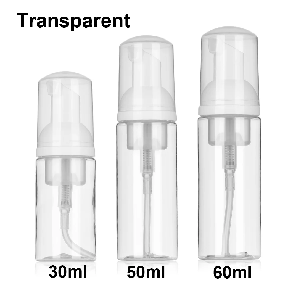 Cosmetic Bottle 1pc 30/50/80ml Plastic Foam Pump Bottle Empty Face Eyelashes Cosmetic Bottle Cleaner Soap Dispenser Foam