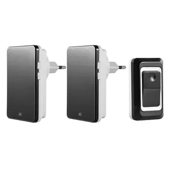 

Wireless Doorbell Portable Wirless Digital Cordless Door-Bell Kit Waterproof 1000ft/ 300m Range with Plug-in Receivers