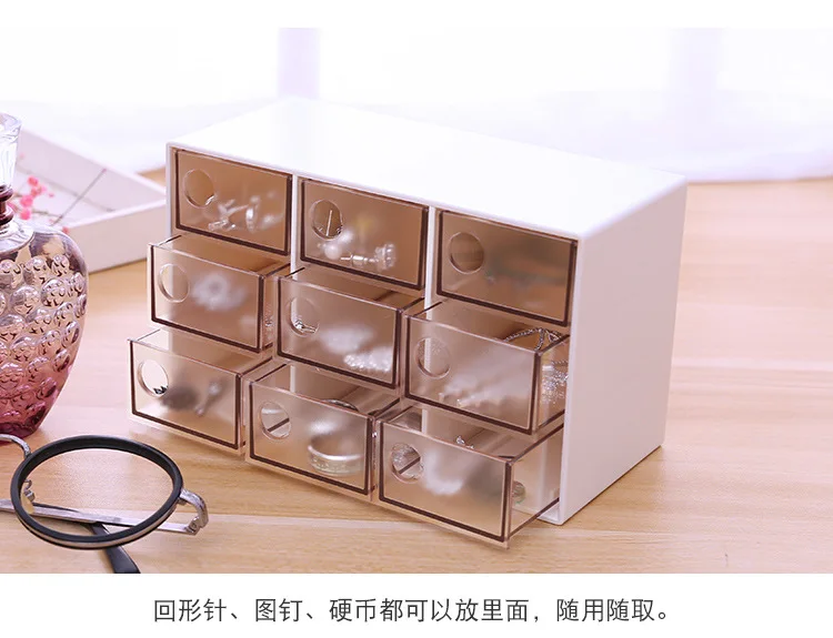 Многослойная пластиковая коробка для макияжа офисная коробка для хранения стол контейнер для украшений косметичка-Органайзер