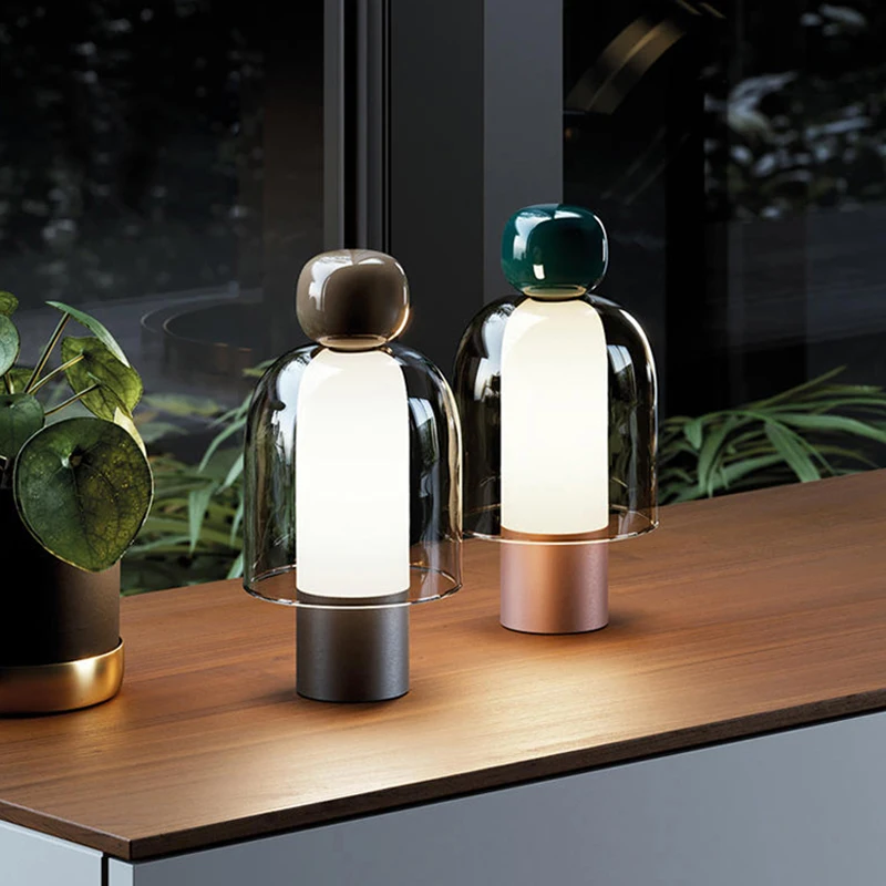 

Nordic Simplicity Creative Bedside Lamp Bedroom Decoration Rechargeable Night Light Rotating Electrodeless Dimming Desk Light