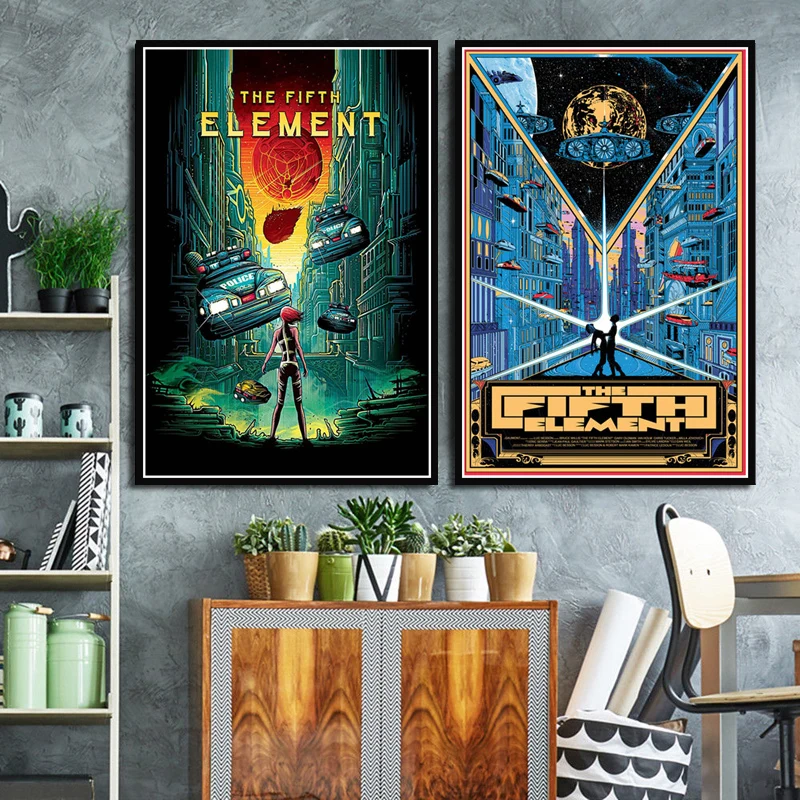 The Fifth Element Classic Sci-Fi Movie Poster And Prints Art Paintings Canvas Printings Wall Pictures For Living Room Home Decor