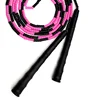 NEVERTOOLATE SOFT BEADS REAL 3 METER 3m black pink beaded skip rope white handle 21cm length freestyle beads skipping jump rope 4
