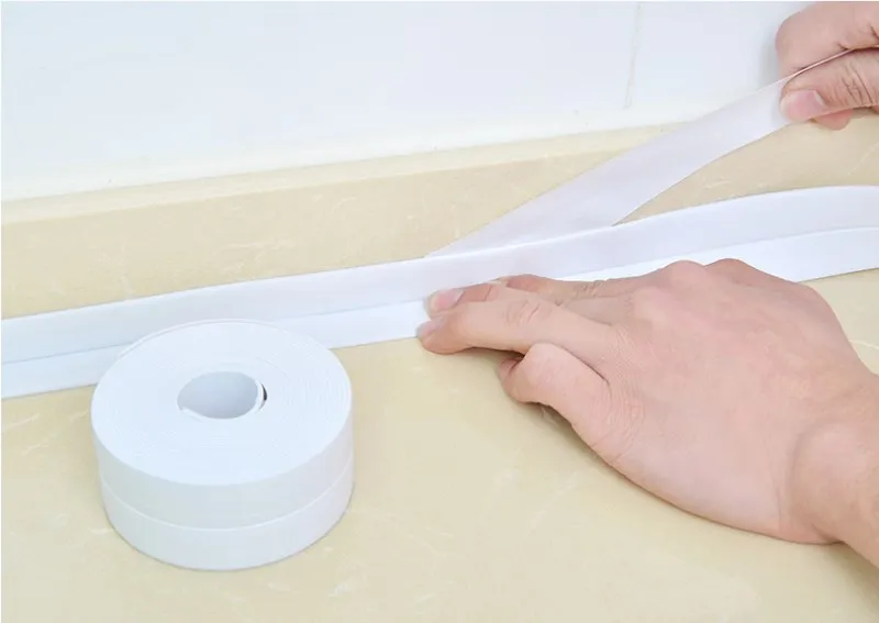 Кухня DIY самоклеющиеся ленты водонепроницаемый белый Mildewproof уплотнение герметик полоса мозаика ПВХ стикер стены Ванная комната Кухня