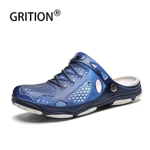 GRITION/мужские сандалии; быстросохнущие повседневные резиновые сабо; Мужская обувь; летняя пляжная обувь для сада; прозрачные удобные шлепанцы