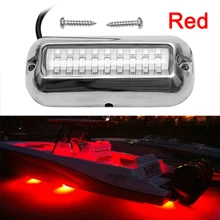 Красный 1 шт. 27LED обновление до 27LED подводный транцевый Понтонный дренажный лодочный светильник