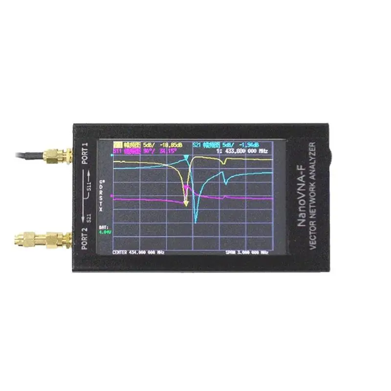 

Vector Network Antenna Shortwave Analyzer MF HF VHF UHF Genius 50KHz-1000MHz PCB 4.3-inch Digital Display Instruments