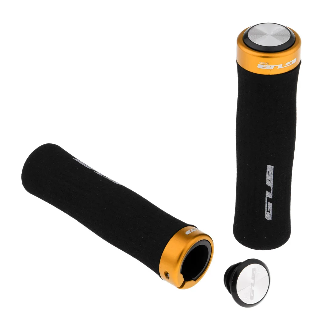 1 Pair of Bike Anti-slip Handle Grips Lockable MTB Mountain Bike Bicycle Cycling Sponge Handlebar Grip Cycling Accessories