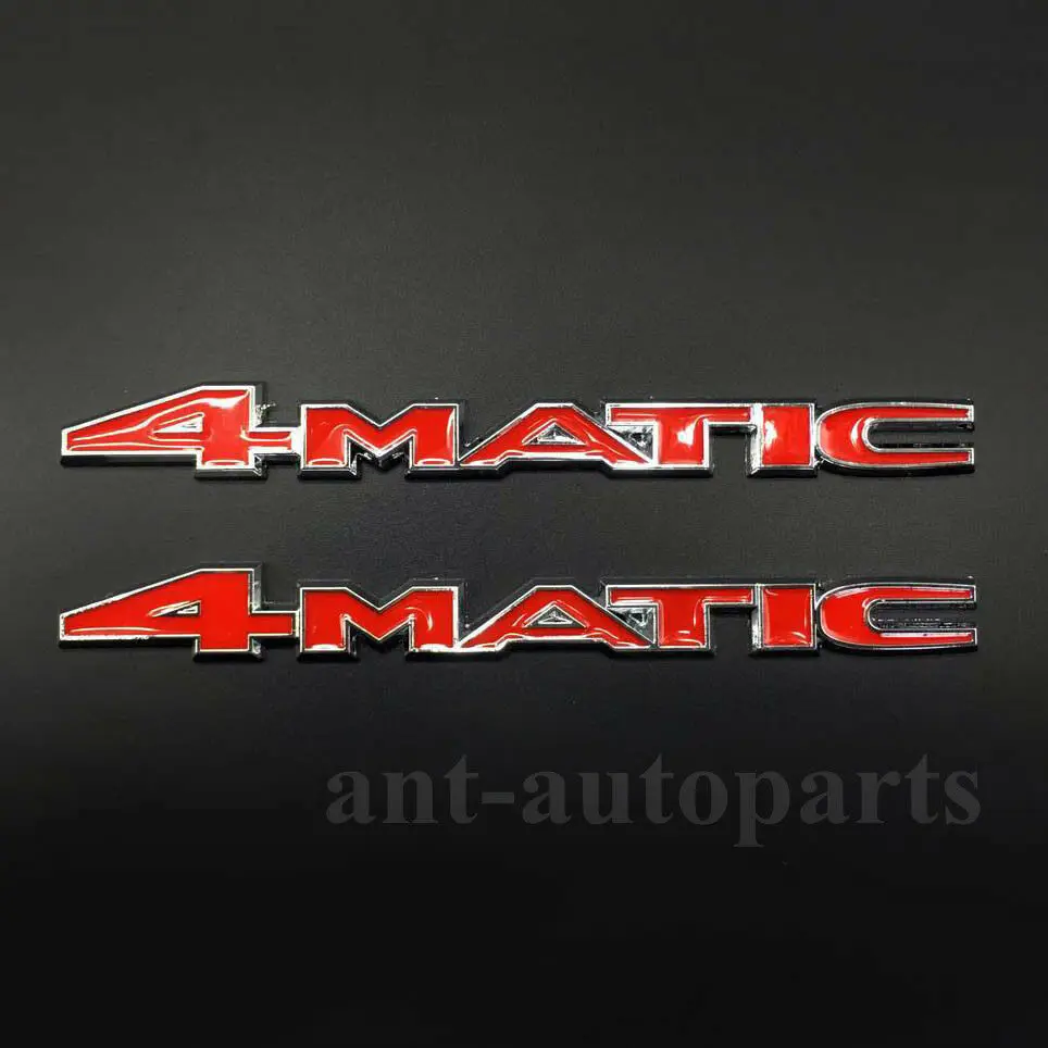 

Металлическая красная наклейка 4matic на багажник автомобиля, заднюю дверь, эмблема, наклейка, значок Turbo, 2 шт.