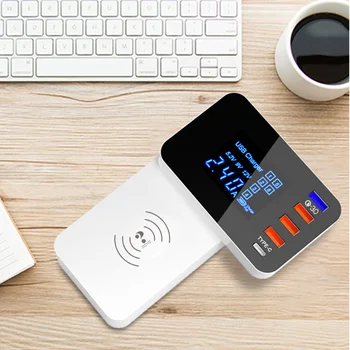 

Wireless Charger QC3.0 Quick Charge with Touch Fast Charging 3 USB Ports Smart USB Phone Charger for iPhone Xiaomi Huawei