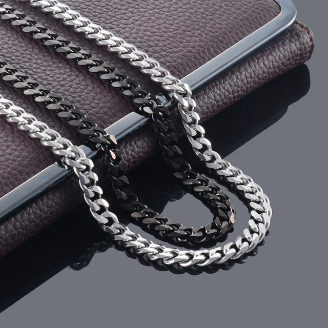 Collana A Catena Cubana 3.0mm Unisex - Acciaio Inossidabile Placcato Oro/Argento | Lunghezza 50cm - Foto 2