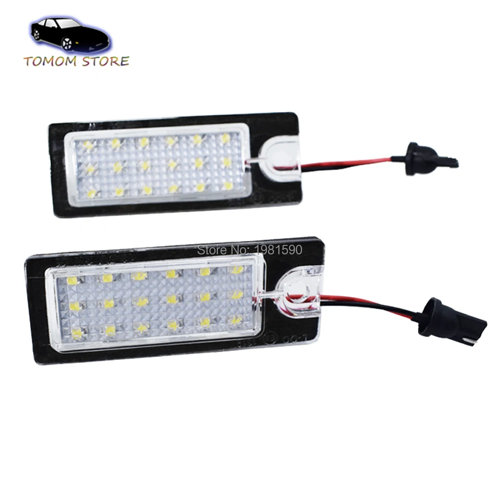 

2pcs 18SMD LED rear license plate lights no error for S80 V70 XC70 S60 XC90 auto lamps