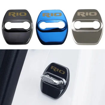 

High Quality Stainless Steel Car Decoration Stickers For KIA K2 RIO 2017-2020 Buckle Car Door Lock Protective Cover 4 Pcs/Lot