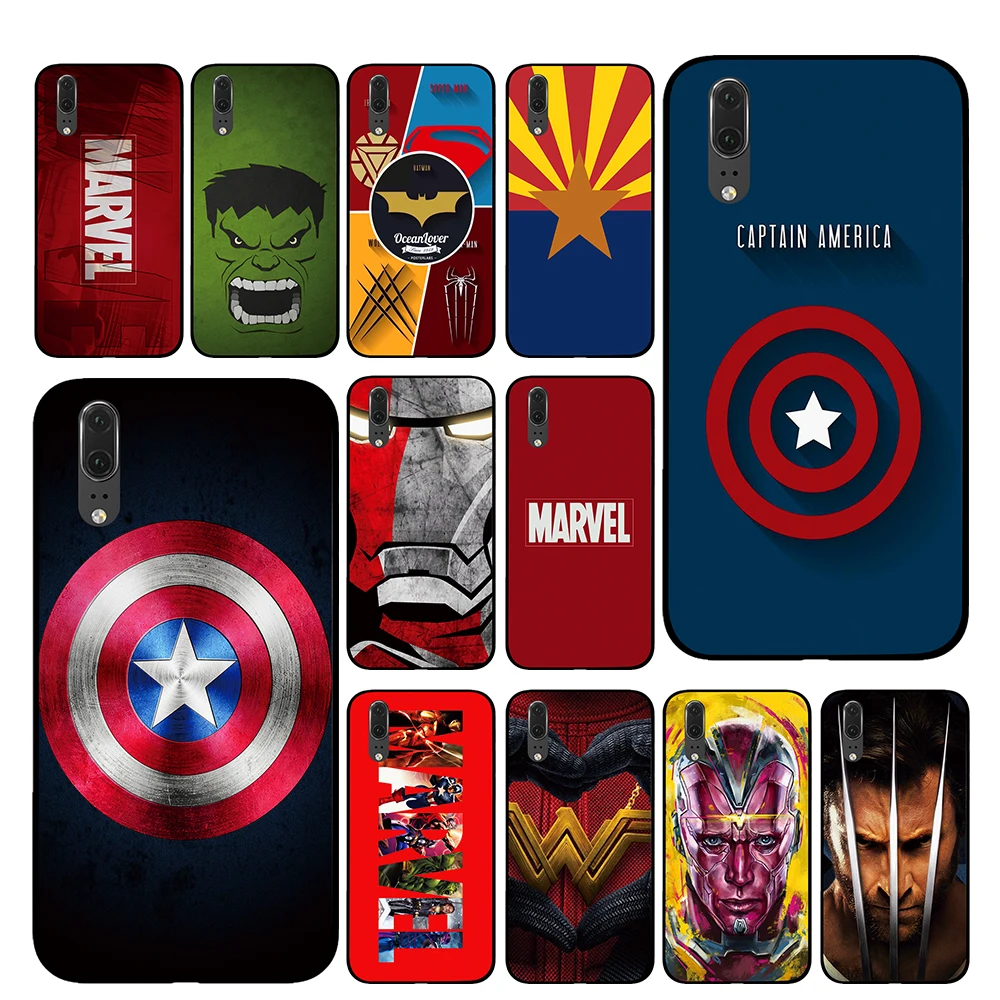 Для Герой Marvel Роскошные телефонные чехлы для Huawei Honor V9 V10 8 9 10 8X 5A 7A 5X Play
