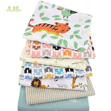 Chainho, 7 шт., Мультфильм серии, печатная твиловая, хлопковая ткань, Лоскутная Ткань для DIY шитья стеганого материала для малышей и детей, 40x50 см