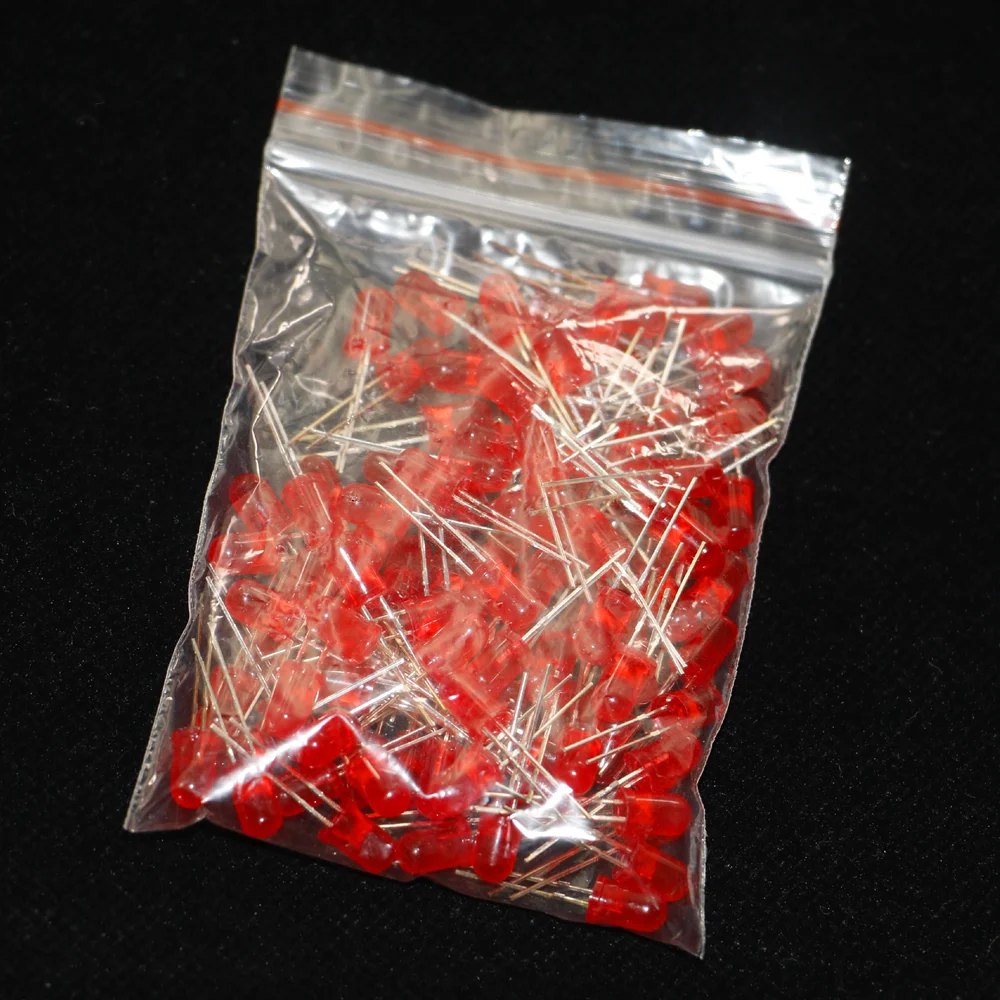 100Pcs 5 Mm Led Diode 5 Mm Diverse Kit Wit Groen Rood Blauw Geel Oranje Roze Paars Warm Wit diy Light Emitting Diode