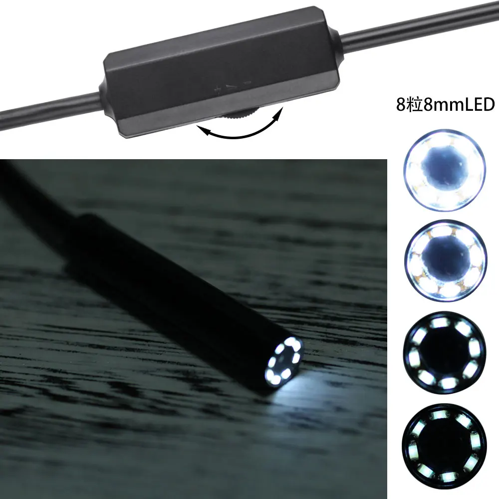 

WIFI Endoscope Hard Line 8LED HD Phone Accessories Soft Cable Inspection Camera Micro USB Flexible Borescopes