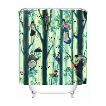 

New All Studio Ghibli Character Totoro custom Shower Curtain Bathroom decor #180421-21