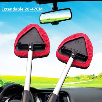 

Telescopic Window Glass Cleaner Rotate car windshield cleaning brush microfiber window scraping mist eliminator Car Accessories