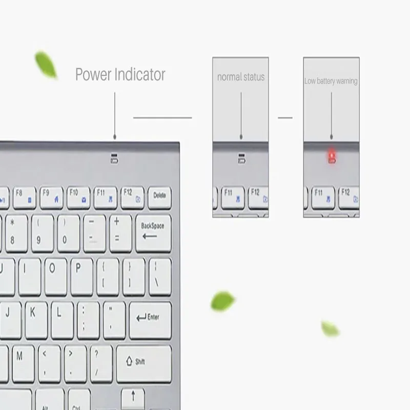 2.4G Mini Multimedia Wireless Keyboard with Mouse Combo Set for Tablet Notebook Laptop Mac PC TV Office Supplies