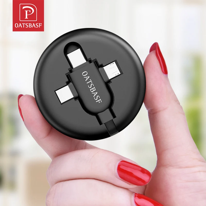 Oatsbasf usb type c iphonexr 3 в 1 micro кабель зарядное устройство xiomi oneplus 6t hua wei xiao mi redmi note 7