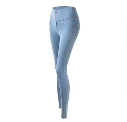 Light Blue Высокое качество, сексуальные женские повседневные джинсы, обтягивающие леггинсы, облегающие джинсы с высокой талией, джинсовые штаны пуш-ап для бедер, джинсы-карандаш - Цвет: Light Blue