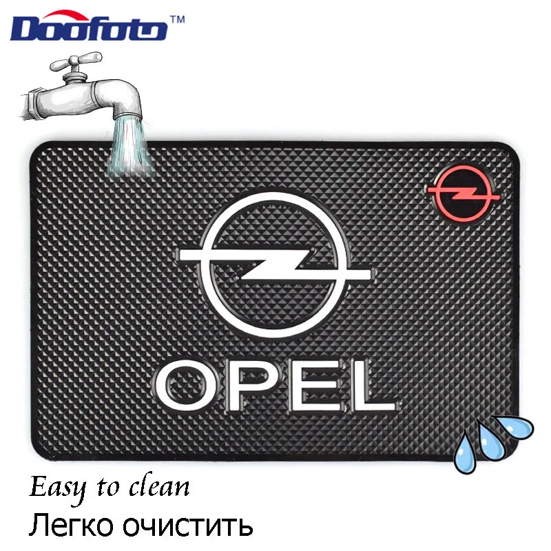 Doofoto автомобильные аксессуары Противоскользящий коврик для Opel Astra j Insignia Astra g Corsa Zafira b Mokka Vivaro Meriva логотип интерьера Стайлинг