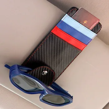 

Carbon Fiber M Power Sunshade Sunglasses Holder Clip Credit Card Bill Pouch Storage for BMW E46 E90 E39 E36 F30 F10 X5 E87 E53