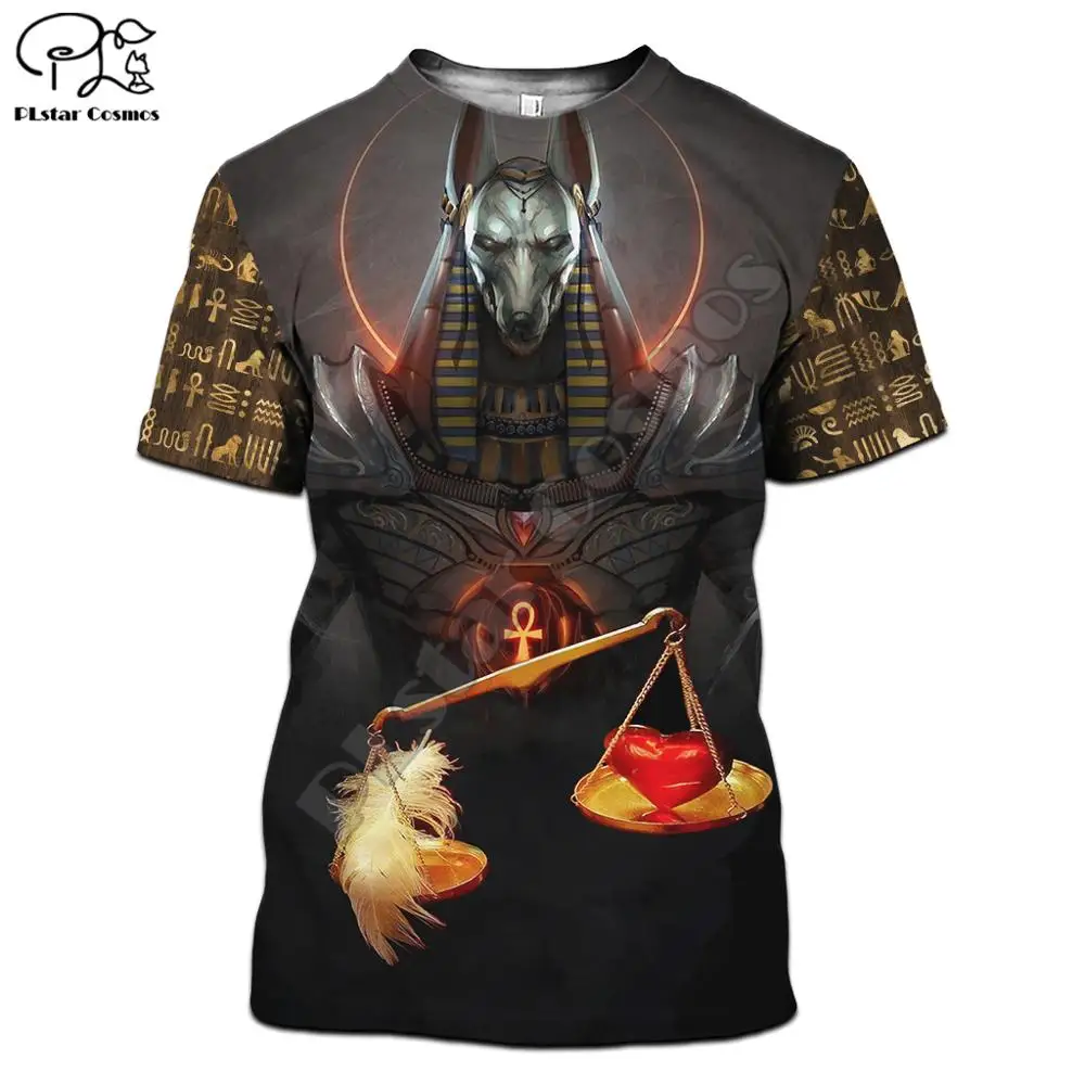 PLstar CosmosHorus Ancient Horus Egyptian God Eye of Egypt Pharaoh Anubis face 3dPrint футболка для мужчин/женщин унисекс уличная одежда S-1