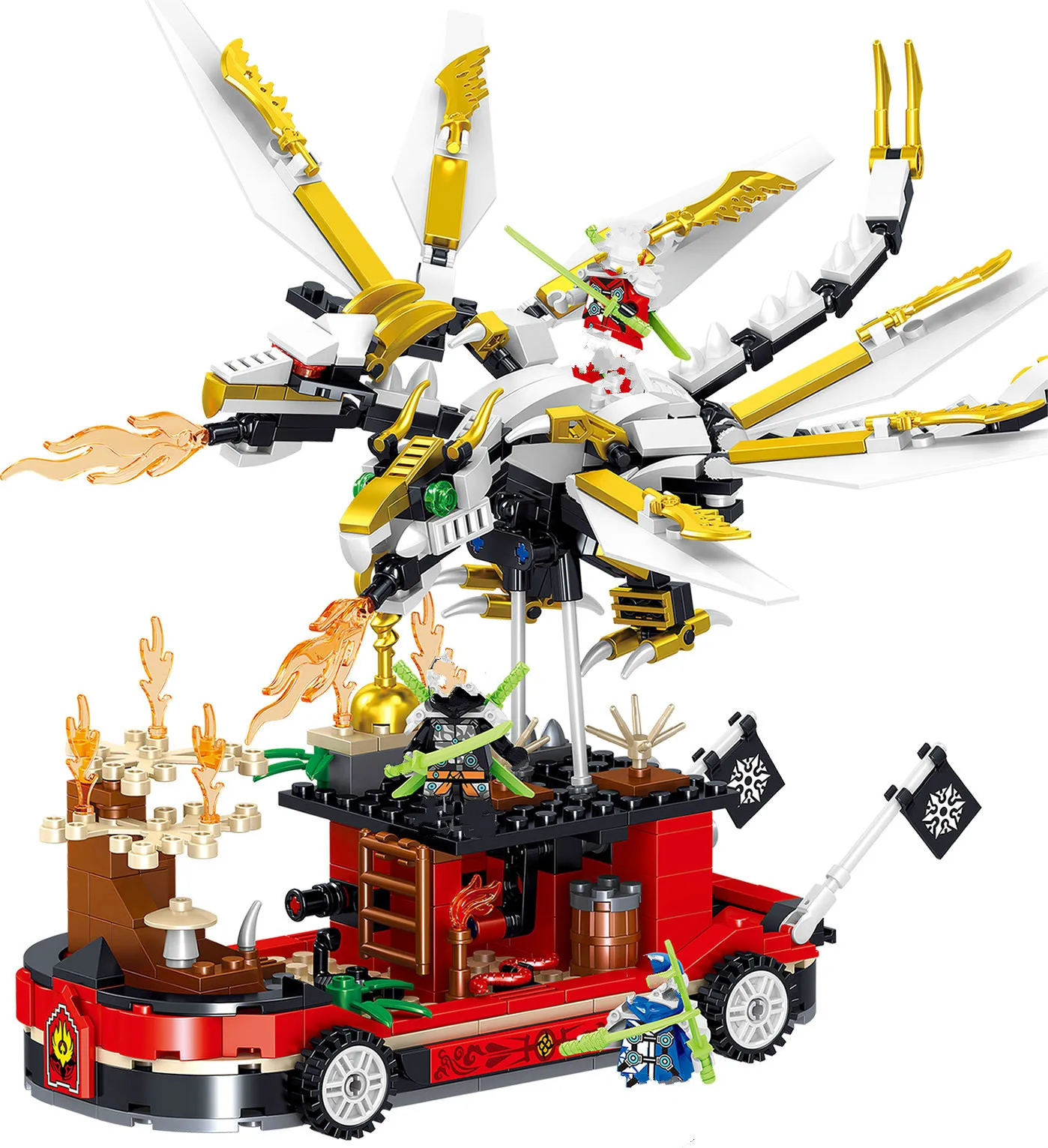 461 шт. + частицы строительные блоки Дракон Рыцарь Модель ниндзя Кай Джей Зейн Коул