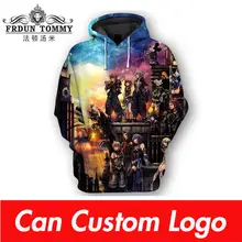 TJ Gar Мужская футболка 3D Kingdom худи с сердцем для мужчин/женщин летние толстовки Harajuku толстовки с капюшоном популярные игры Kingdom Heart 3D толстовки