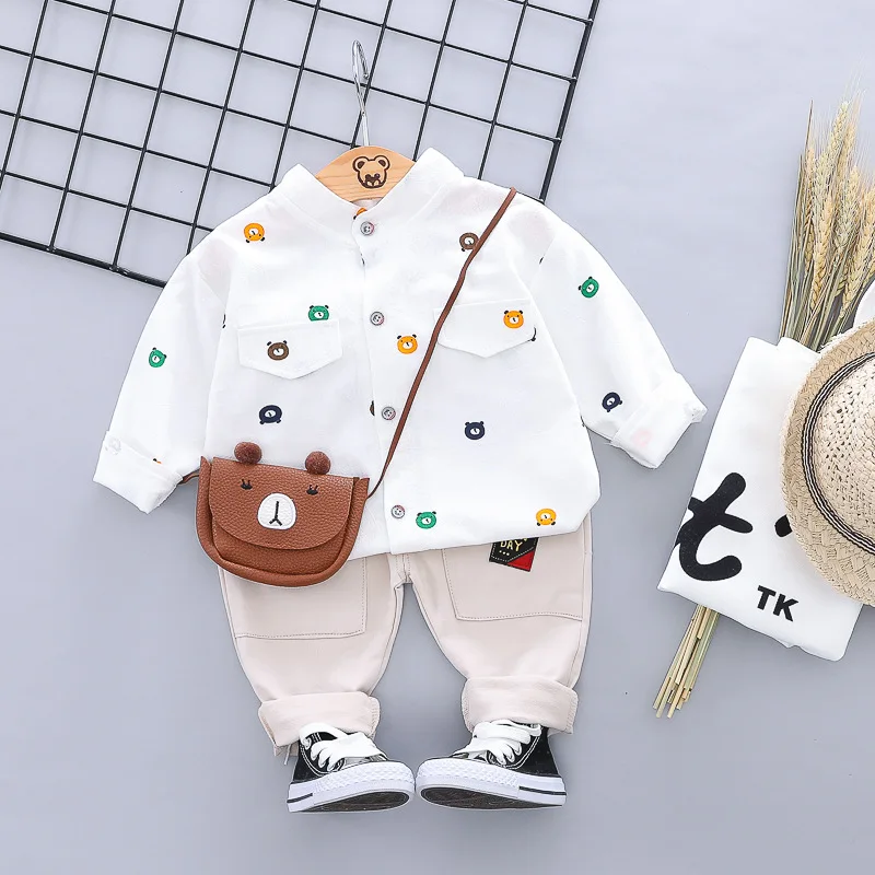 

Spring autumn new children suit baby clothes Boy Cartoon shirt top + fashion pants Boy Sets clothing