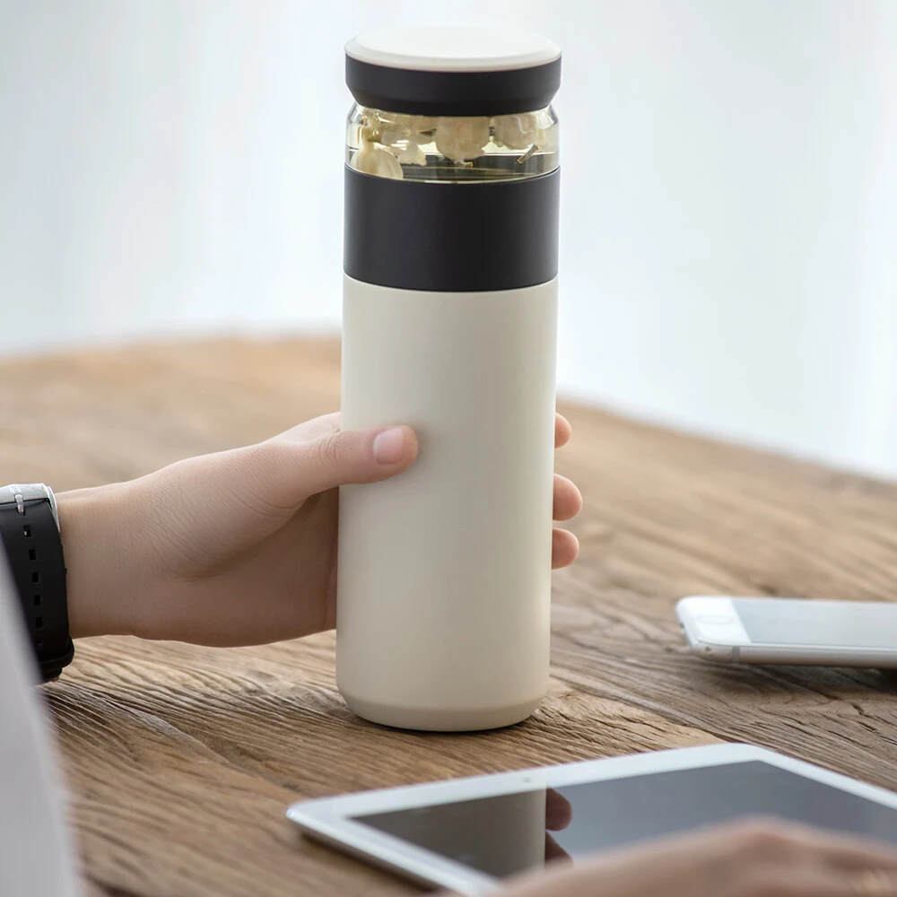 Xiaomi Mijia Fun Home 520 мл чашка для чая и воды вакуумные термосы из нержавеющей стали большая емкость разделительная бутылка для умного домашнего использования