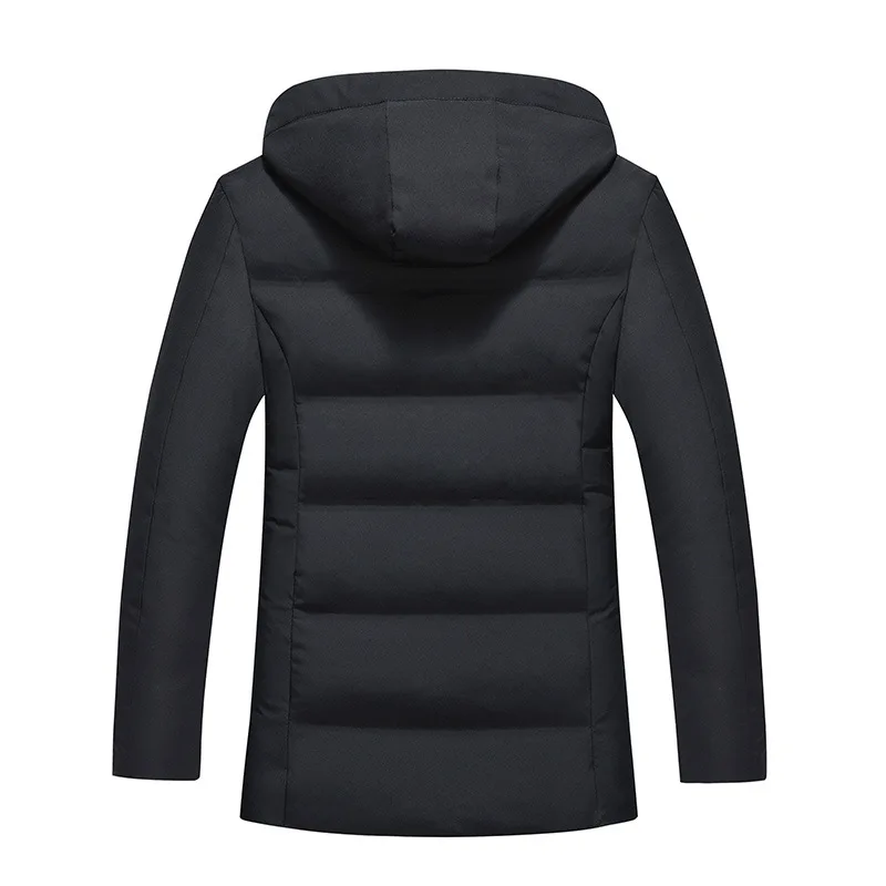 Cotton-padded Clothes Men's New Style Hooded Mid-length Winter Cotton-padded Jacket Thick Middle-aged Warm Coat Daddy Cloth