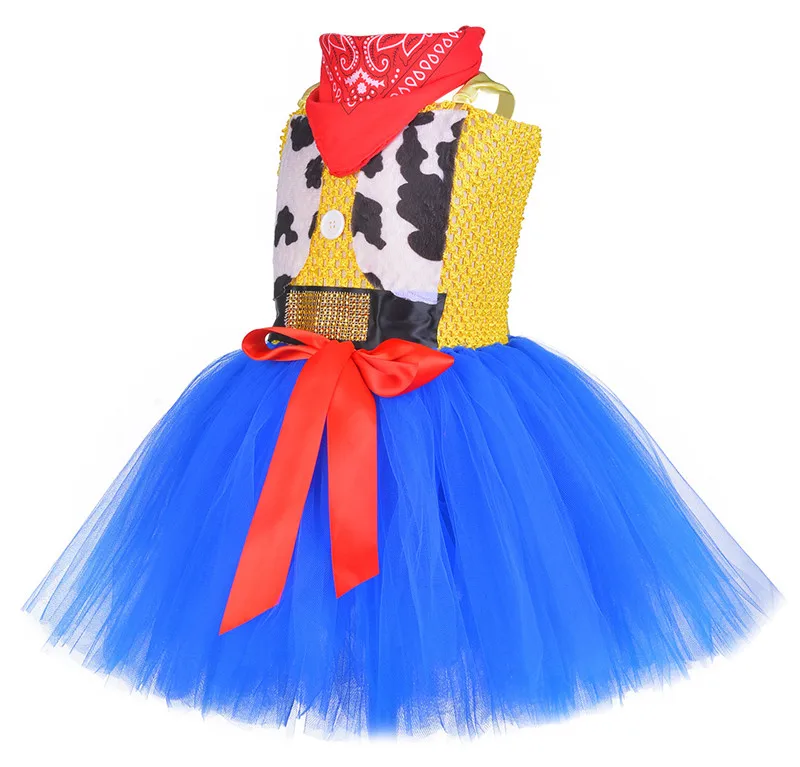 «История игрушек», «4 Джесси для девочек Вуди платье-пачка Косплэй костюм дети Шериф Вуди комбинезон форма Джесси баллон принцессы на Хэллоуин
