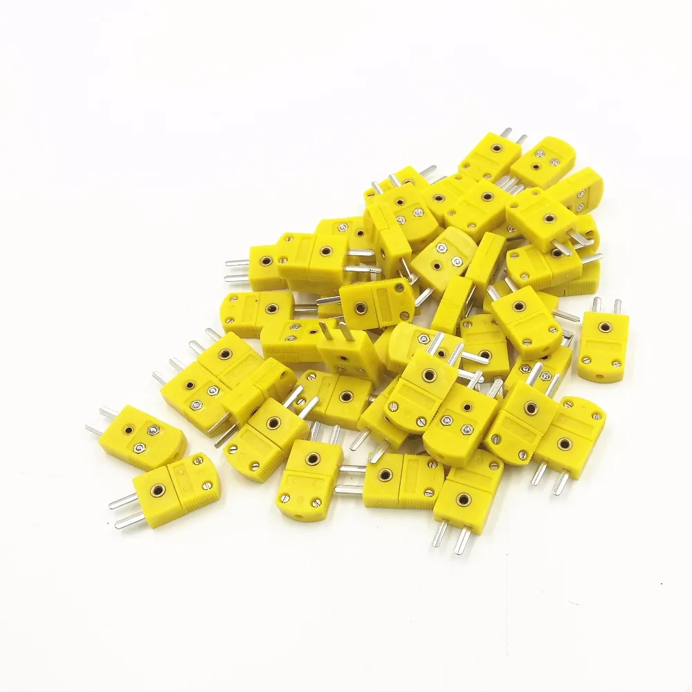 50 Pcs Type K Mini Connector Plug Thermocouple Temperature Type K