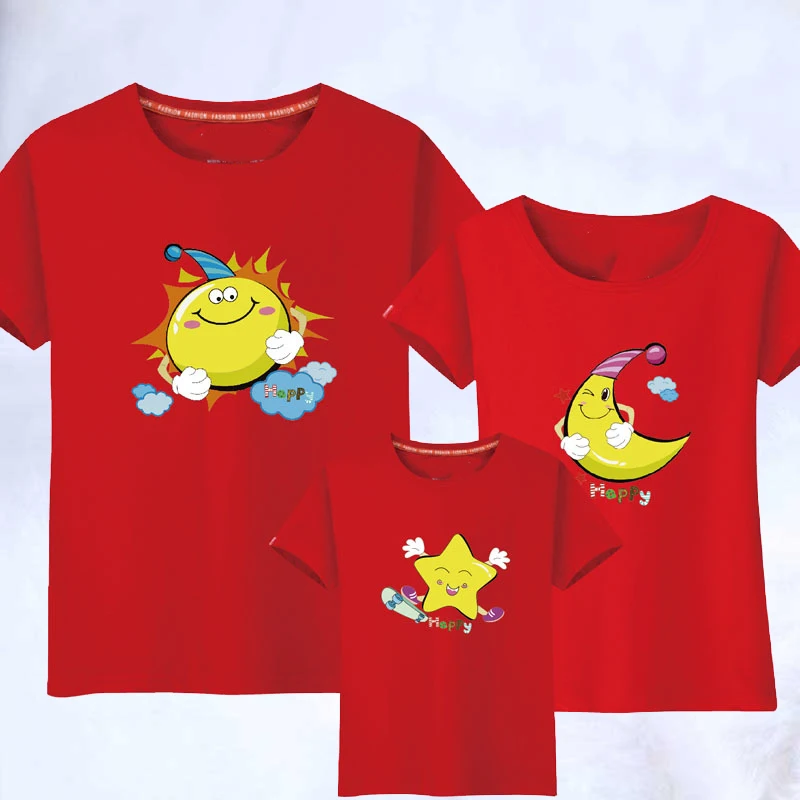 Family T-shirt Father Mother Son and Daughter Clothes family matching outfits Kids Clothes Family Cotton t shirt family