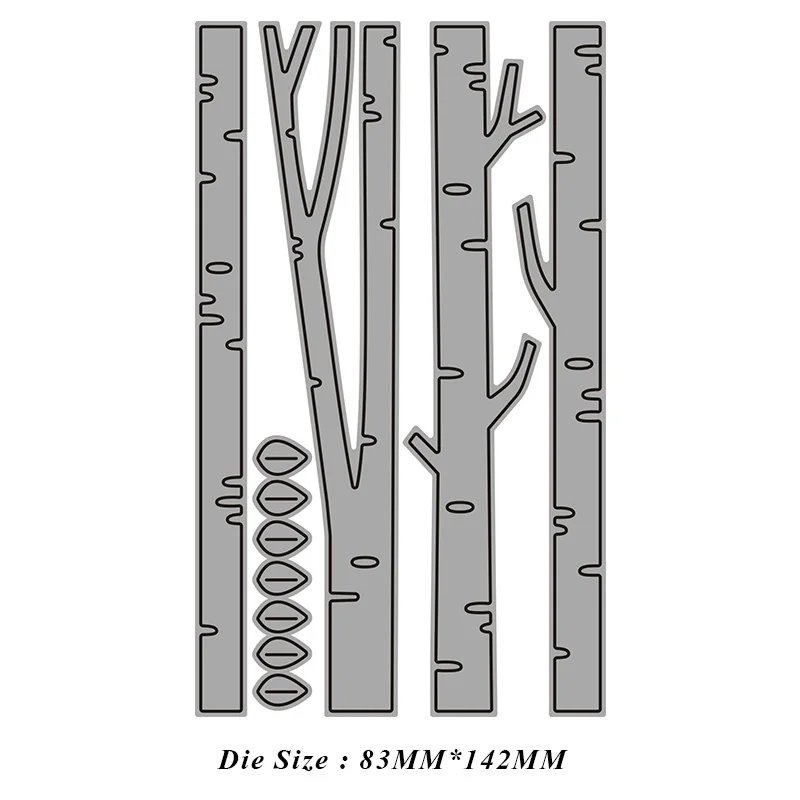 Березовые деревья рамка металла резки штампы для DIY Скрапбукинг фото украшение для альбома тисненая картонная открытка ремесла высечки