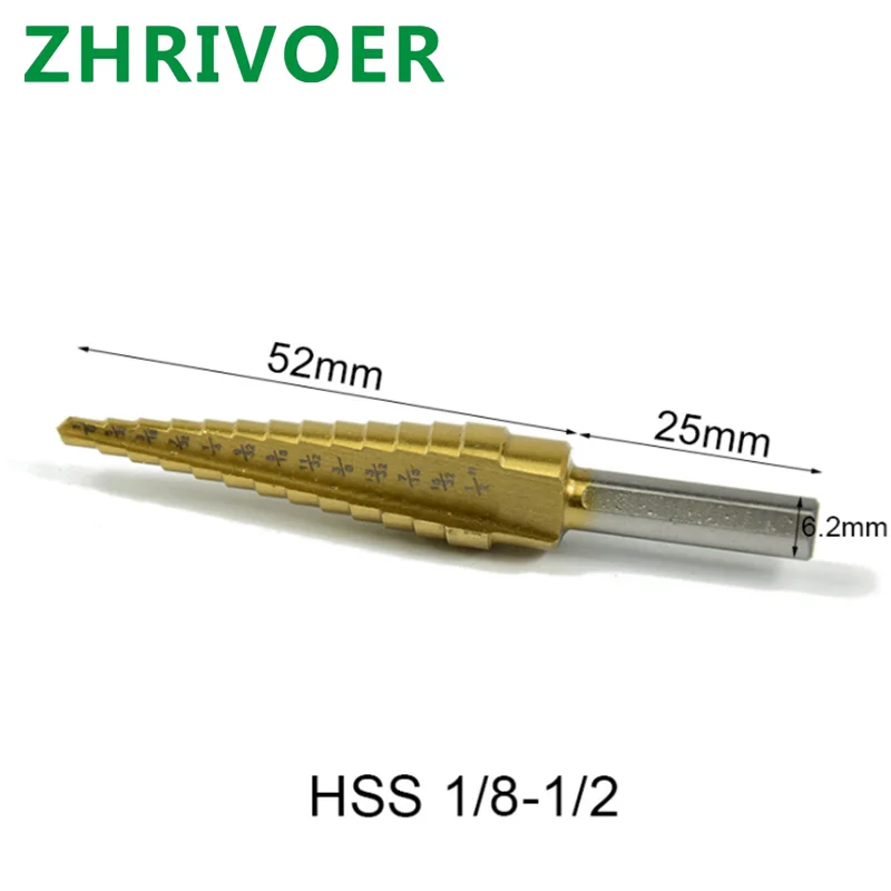 British step drill pagoda bit triangular handle 1 / 8-1 / 2 step drill reamer directly supplied by the manufacturer