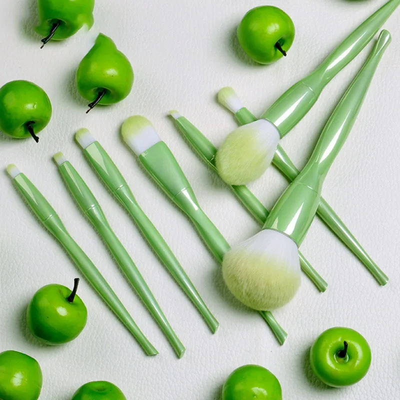 

2020 Early Spring Green Makeup Brushes Set Maquiagem Blush Eyeshadow Lady Beauty Lip Eye Make Up Brush Cosmetics Tools