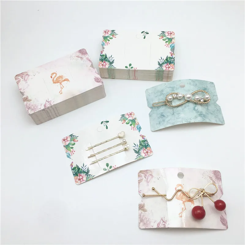 

20 шт., модные бумажные шпильки для волос, Женские аксессуары для волос, упаковочные карты 8,5x5,5 см, карта для браслета и ювелирных изделий