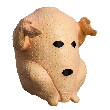 

Halloween Chicken Mask Full Over the Head Handmade Natural Latex Mask for Cosplay Party Mask
