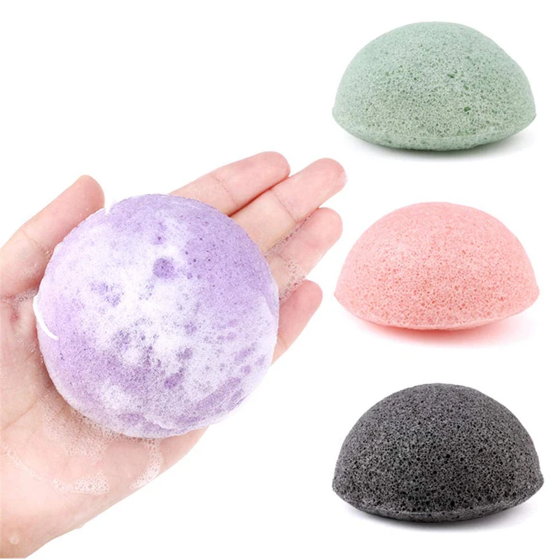 Натуральная косметика Konjac Konnyaku спонж для очищения лица мытья бамбуковый уголь