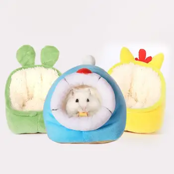 

Mini Bed Warm Small Pets Animals House Cozy Nest Cage Accessories for Dwarf Hamster