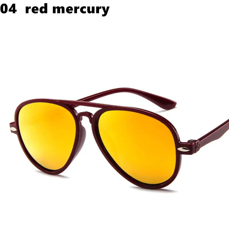New style Kids Sunglasses Boys Girls Baby Child Pilots Sun Glasses Goggles Trend Mirror Glasses Brand Children Shades - Цвет линз: NO.4